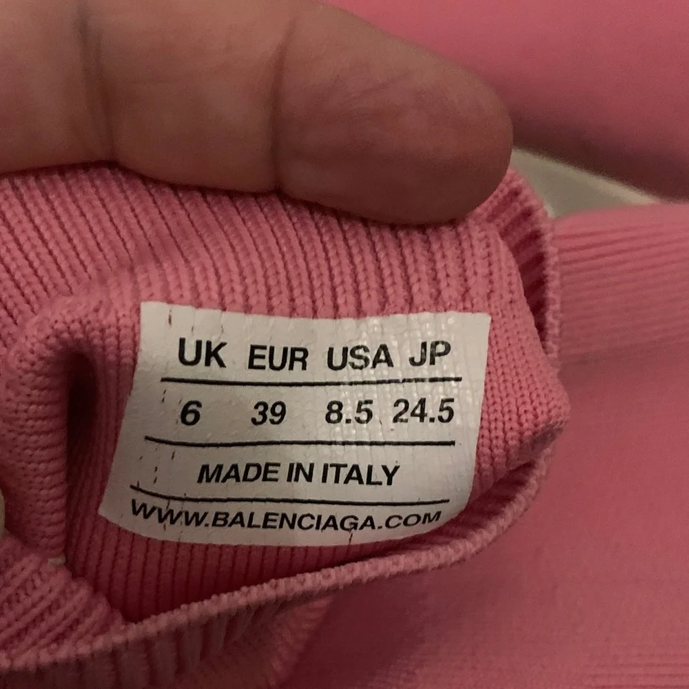 Balenciaga Pink Sock-Style Speed Trainer Sneakers - Picture 13 of 14
